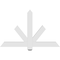 Ekena Millwork Kennewick Architectural Grade PVC Gable Bracket, 48"W x 30"H x 2"D x 4"F, 15/12 Pitch GBP048X30X0204KEN00 - alternate 2